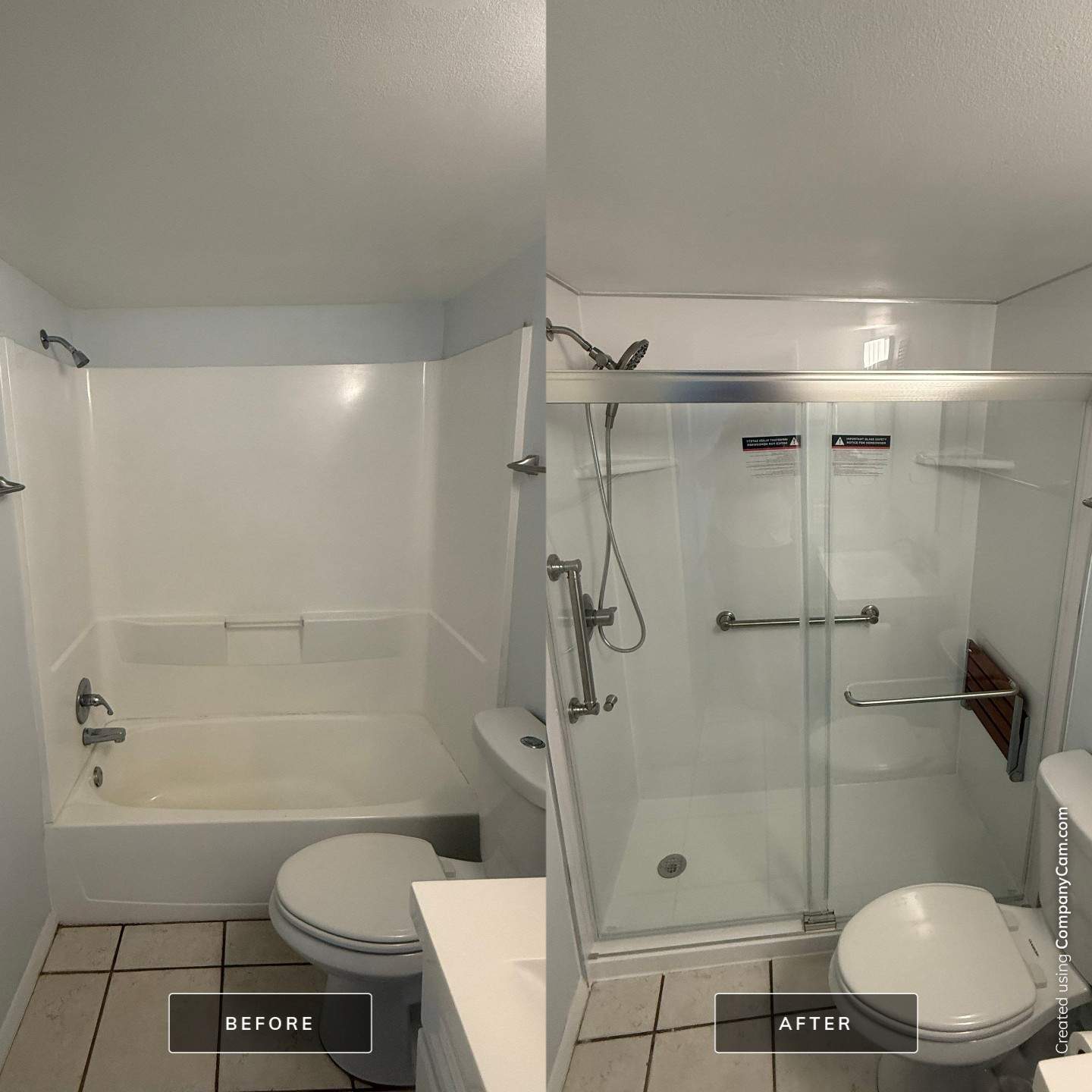 Tub to shower conversion in Tarpon Springs Florida